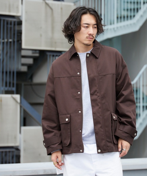 Dickies（ディッキーズ）の「Dickies/ディッキーズ TC TWILL UTILITY JACKET TCツイル ユーティリティ ジャケット メンズ レディース 2026年 秋 秋服 冬 冬服（ブルゾン・メンズ・ブラック/ダークブラウン・S/M/L）」の4枚目の写真