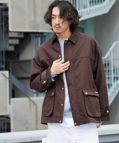 Dickies（ディッキーズ）の「Dickies/ディッキーズ TC TWILL UTILITY JACKET TCツイル ユーティリティ ジャケット メンズ レディース 2026年 秋 秋服 冬 冬服（ブルゾン・メンズ・ブラック/ダークブラウン・S/M/L）」の5枚目の写真