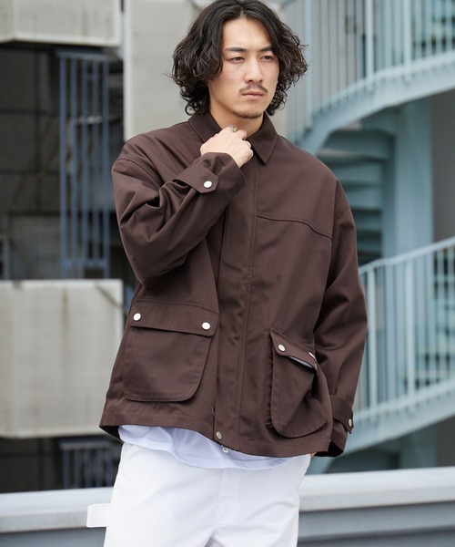 Dickies（ディッキーズ）の「Dickies/ディッキーズ TC TWILL UTILITY JACKET TCツイル ユーティリティ ジャケット メンズ レディース 2026年 秋 秋服 冬 冬服（ブルゾン・メンズ・ブラック/ダークブラウン・S/M/L）」の8枚目の写真