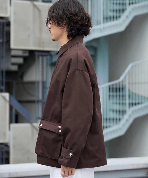 Dickies（ディッキーズ）の「Dickies/ディッキーズ TC TWILL UTILITY JACKET TCツイル ユーティリティ ジャケット メンズ レディース 2026年 秋 秋服 冬 冬服（ブルゾン・メンズ・ブラック/ダークブラウン・S/M/L）」の11枚目の写真