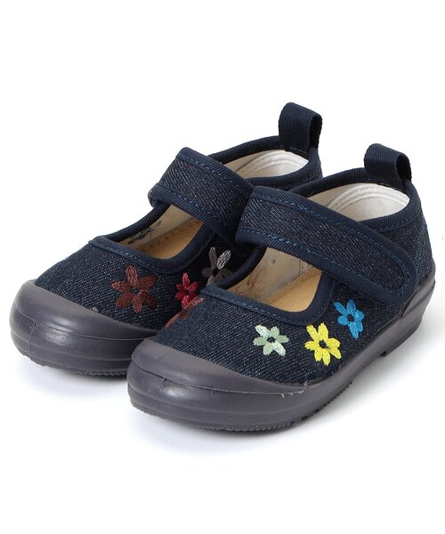 BREEZE（ブリーズ）の「刺繍ワンストラップスニーカー（スニーカー・キッズ・カーキ/インディゴブルー/ベージュ・15 /14/16/17/18/19）」の3枚目の写真