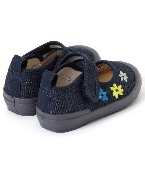 BREEZE（ブリーズ）の「刺繍ワンストラップスニーカー（スニーカー・キッズ・カーキ/インディゴブルー/ベージュ・15 /14/16/17/18/19）」の6枚目の写真
