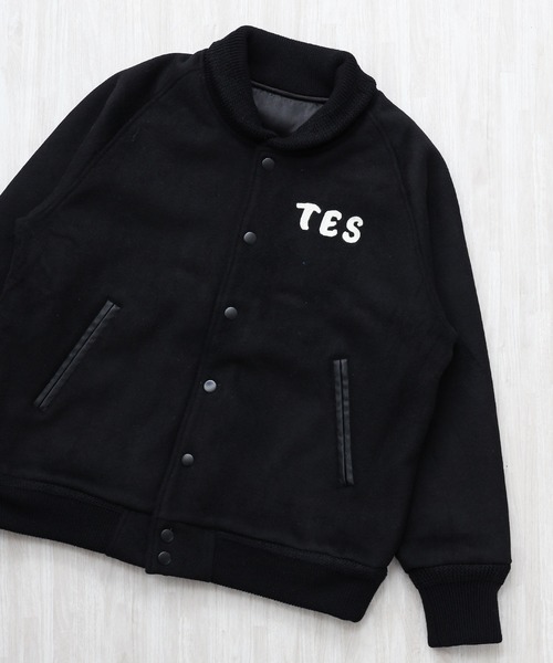 The Endless Summer（エンドレスサマー）の「TES CAL HOT ROD MELTON AWARD JKT / スタジャン（その他アウター・メンズ・チャコール/ブラック・MEDIUM/LARGE/SMALL/X-LARGE）」の5枚目の写真