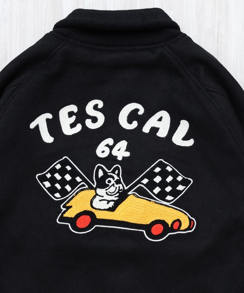 The Endless Summer（エンドレスサマー）の「TES CAL HOT ROD MELTON AWARD JKT / スタジャン（その他アウター・メンズ・チャコール/ブラック・MEDIUM/LARGE/SMALL/X-LARGE）」の8枚目の写真