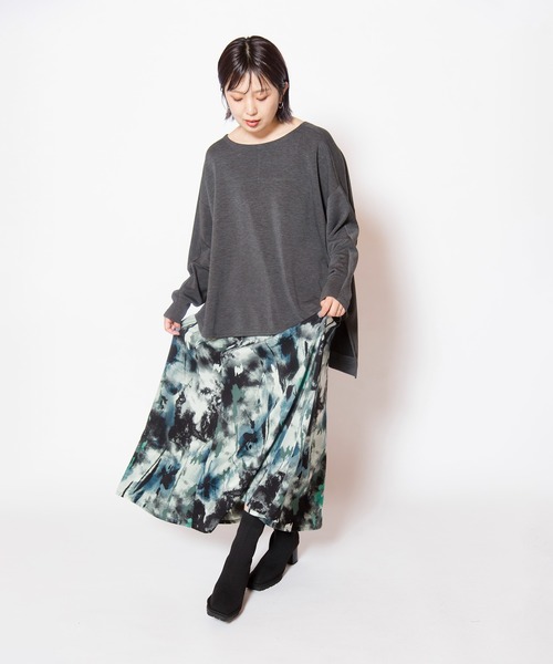 OSMOSIS(オズモーシス)の「バックサイドタックプルオーバー(Tシャツ/カットソー・レディース・チャコール/ピンク/アイボリー/ブラック・ONE SIZE)」の14枚目の写真