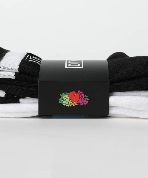 DULTON（ダルトン）の「DTN×FRUIT OF THE LOOM SOCKS 2PCS SET BLACK/WHITE/靴下 2pcs セット（ソックス/靴下・メンズ・ブラック×ホワイト・FREE）」の5枚目の写真