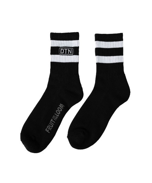 DULTON（ダルトン）の「DTN×FRUIT OF THE LOOM SOCKS 2PCS SET BLACK/WHITE/靴下 2pcs セット（ソックス/靴下・メンズ・ブラック×ホワイト・FREE）」の6枚目の写真