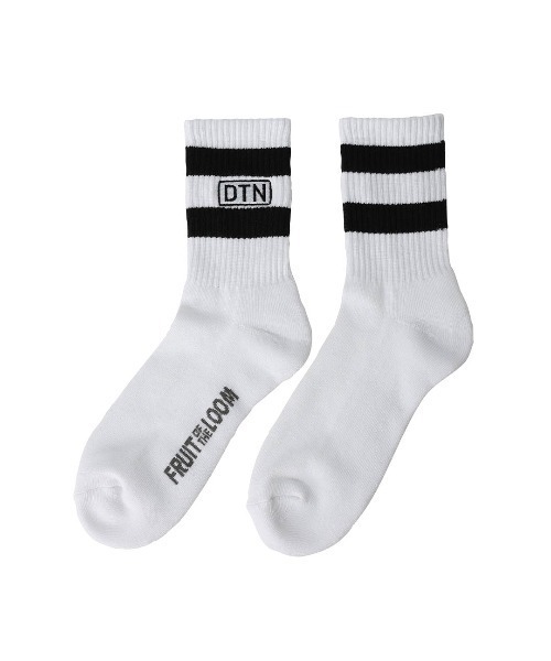 DULTON（ダルトン）の「DTN×FRUIT OF THE LOOM SOCKS 2PCS SET BLACK/WHITE/靴下 2pcs セット（ソックス/靴下・メンズ・ブラック×ホワイト・FREE）」の7枚目の写真