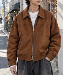MONO-MART（モノマート）の「ヴィンテージライク オーバーサイズ ジップアップブルゾン（ライダースジャケット）」