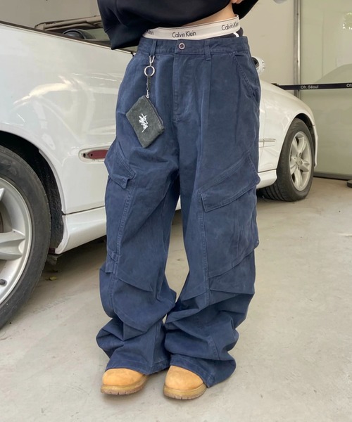 Vipoa(ヴィポア)の「Military cargo pants(カーゴパンツ・レディース・ネイビー/カーキ/ブラウン/ブラック・MEDIUM/LARGE)」の4枚目の写真