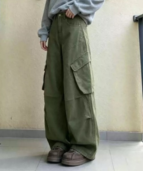 Vipoa(ヴィポア)の「Military cargo pants(カーゴパンツ・レディース・ネイビー/カーキ/ブラウン/ブラック・MEDIUM/LARGE)」の17枚目の写真