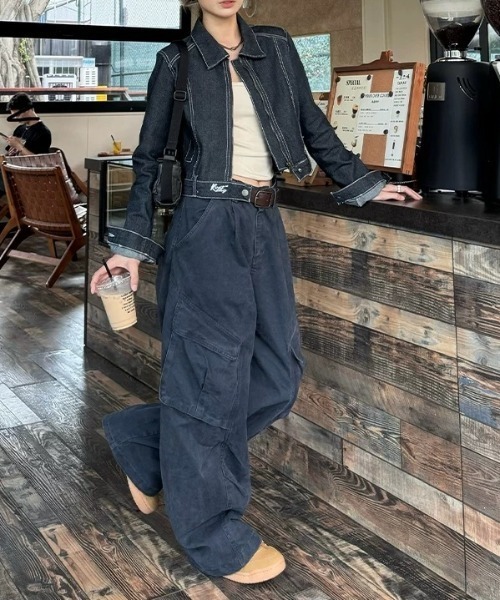 Vipoa(ヴィポア)の「Military cargo pants(カーゴパンツ・レディース・ネイビー/カーキ/ブラウン/ブラック・MEDIUM/LARGE)」の19枚目の写真