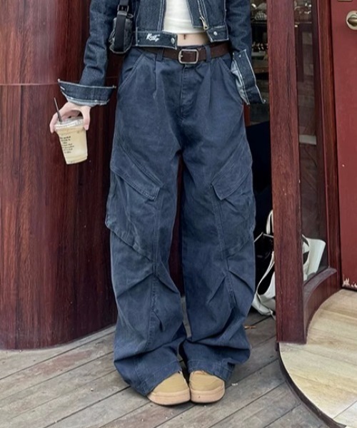 Vipoa(ヴィポア)の「Military cargo pants(カーゴパンツ・レディース・ネイビー/カーキ/ブラウン/ブラック・MEDIUM/LARGE)」の20枚目の写真