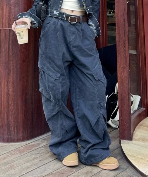 Vipoa(ヴィポア)の「Military cargo pants(カーゴパンツ・レディース・ネイビー/カーキ/ブラウン/ブラック・MEDIUM/LARGE)」の21枚目の写真