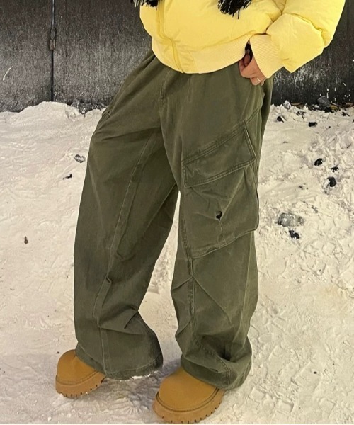 Vipoa(ヴィポア)の「Military cargo pants(カーゴパンツ・レディース・ネイビー/カーキ/ブラウン/ブラック・MEDIUM/LARGE)」の9枚目の写真