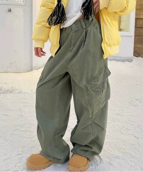 Vipoa(ヴィポア)の「Military cargo pants(カーゴパンツ・レディース・ネイビー/カーキ/ブラウン/ブラック・MEDIUM/LARGE)」の8枚目の写真