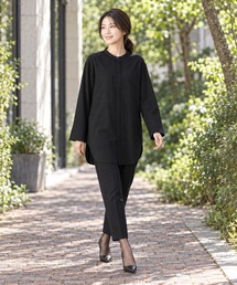 prendre la joie（プレンドレラジョア）の「ノーカラーパンツスーツ ブラックフォーマル ジェンダーレス（スーツセット）」