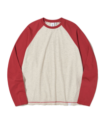 ローエッジ ラグラン ロングスリーブ Tシャツ_オートミール