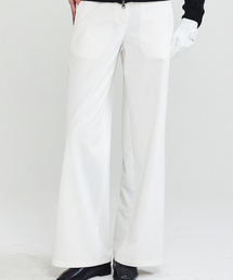 エラスティックバンディングセミワイドスラックス WHITE