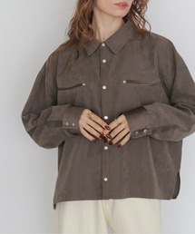 【CLEIO】スウェードライクウエスタンシャツ SUEDE LIKE WESTERN SHIRT