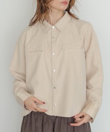 【CLEIO】スウェードライクウエスタンシャツ　SUEDE LIKE WESTERN SHIRT
