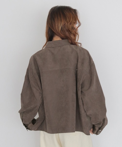CLEIO(クレイオ)の「【CLEIO】スウェードライクウエスタンシャツ SUEDE LIKE WESTERN SHIRT(シャツ/ブラウス・レディース・アッシュブラウン/テラコッタ/ライトベージュ・FREE)」の7枚目の写真