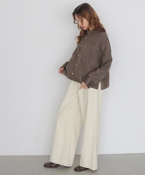 CLEIO(クレイオ)の「【CLEIO】スウェードライクウエスタンシャツ SUEDE LIKE WESTERN SHIRT(シャツ/ブラウス・レディース・アッシュブラウン/テラコッタ/ライトベージュ・FREE)」の15枚目の写真