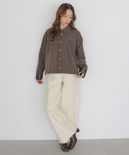 CLEIO(クレイオ)の「【CLEIO】スウェードライクウエスタンシャツ SUEDE LIKE WESTERN SHIRT(シャツ/ブラウス・レディース・アッシュブラウン/テラコッタ/ライトベージュ・FREE)」の11枚目の写真