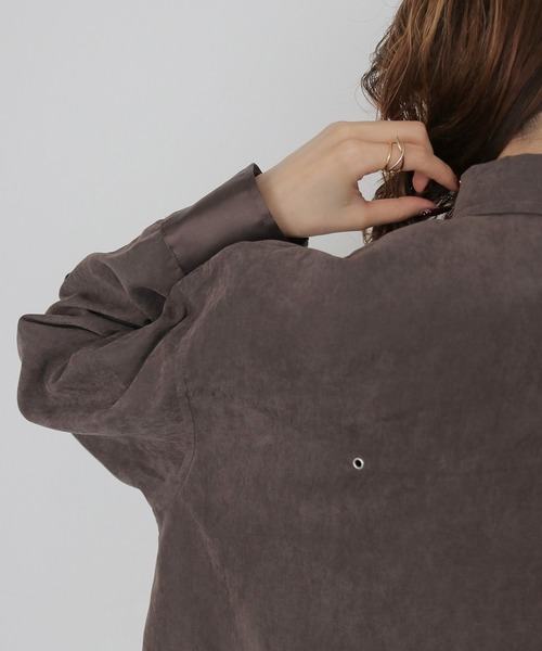 CLEIO(クレイオ)の「【CLEIO】スウェードライクウエスタンシャツ SUEDE LIKE WESTERN SHIRT(シャツ/ブラウス・レディース・アッシュブラウン/テラコッタ/ライトベージュ・FREE)」の10枚目の写真