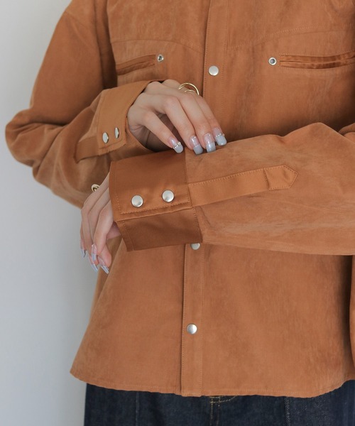 CLEIO(クレイオ)の「【CLEIO】スウェードライクウエスタンシャツ SUEDE LIKE WESTERN SHIRT(シャツ/ブラウス・レディース・アッシュブラウン/テラコッタ/ライトベージュ・FREE)」の22枚目の写真