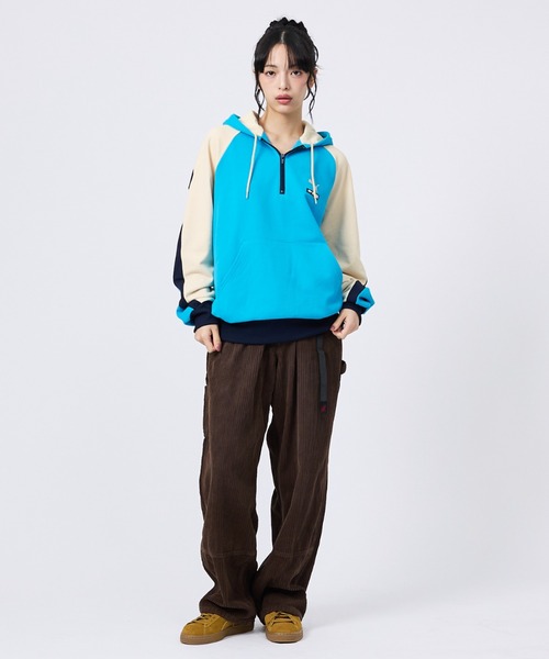 PUMA（プーマ）の「【PUMA × SCYE / プーマ × サイ】HALF ZIP HOOD / ハーフジップフード（パーカー・メンズ・カーキ/ブルー・L/XL/M）」の12枚目の写真