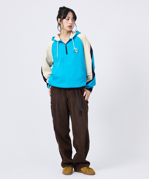 PUMA（プーマ）の「【PUMA × SCYE / プーマ × サイ】HALF ZIP HOOD / ハーフジップフード（パーカー・メンズ・カーキ/ブルー・L/XL/M）」の13枚目の写真