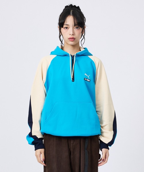 PUMA（プーマ）の「【PUMA × SCYE / プーマ × サイ】HALF ZIP HOOD / ハーフジップフード（パーカー・メンズ・カーキ/ブルー・L/XL/M）」の15枚目の写真