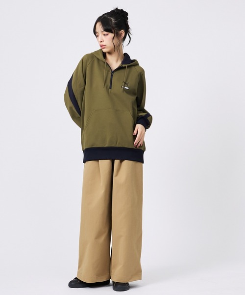PUMA（プーマ）の「【PUMA × SCYE / プーマ × サイ】HALF ZIP HOOD / ハーフジップフード（パーカー・メンズ・カーキ/ブルー・L/XL/M）」の4枚目の写真