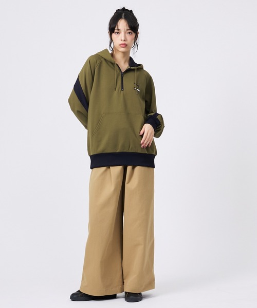 PUMA（プーマ）の「【PUMA × SCYE / プーマ × サイ】HALF ZIP HOOD / ハーフジップフード（パーカー・メンズ・カーキ/ブルー・L/XL/M）」の5枚目の写真