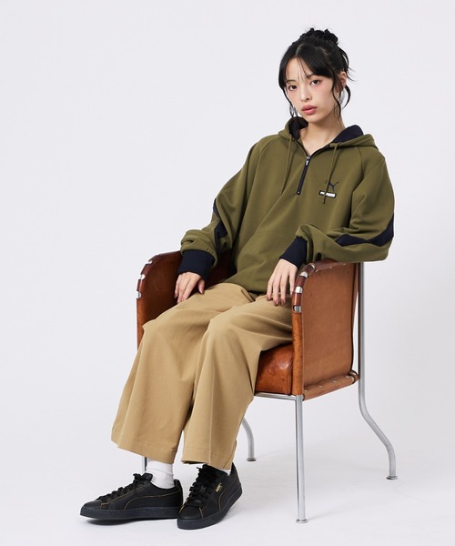PUMA（プーマ）の「【PUMA × SCYE / プーマ × サイ】HALF ZIP HOOD / ハーフジップフード（パーカー・メンズ・カーキ/ブルー・L/XL/M）」の10枚目の写真