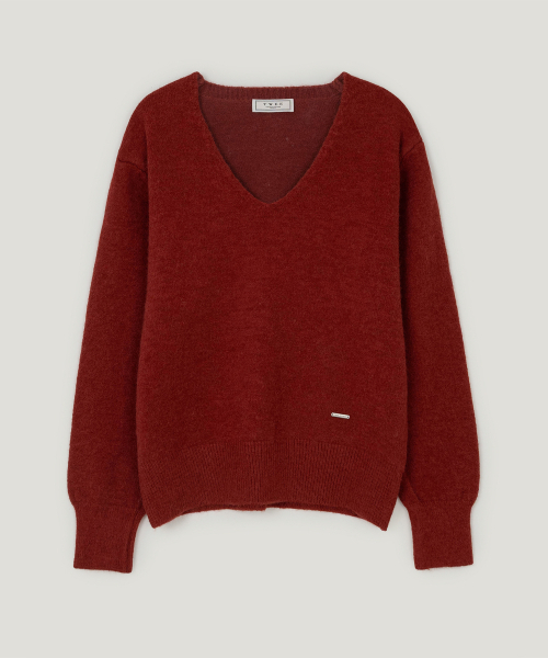 TWEE(トゥウィー)の「CULT Vネック ビビッド長袖ニット(ニット/セーター・レディース・ブルーグリーン/チャコールグレー/ワインレッド/ラベンダー・FREE)」の10枚目の写真