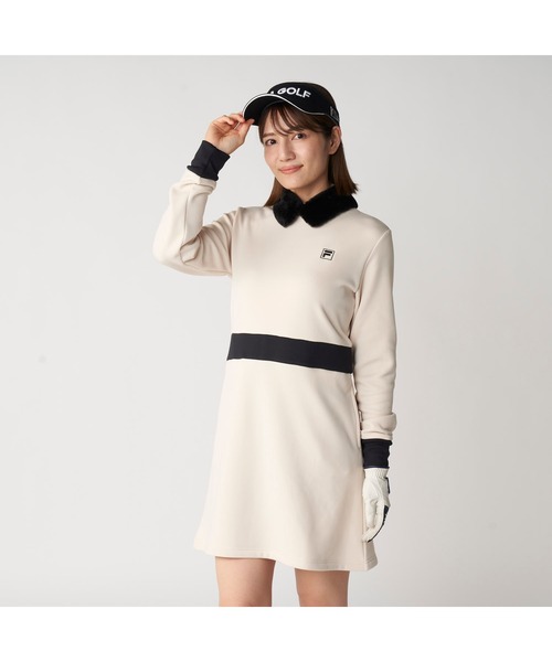FILA GOLF/フィラゴルフ】レディース取り外し可能ボア付きワンピース