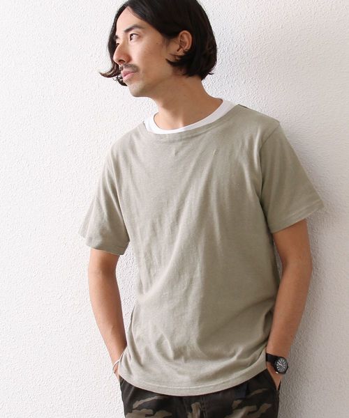 coen(コーエン)の「メンアサレイヤードTシャツ(Tシャツ/カットソー・メンズ・ブラック/ベージュ・SMALL/MEDIUM/LARGE/X-LARGE)」の2枚目の写真