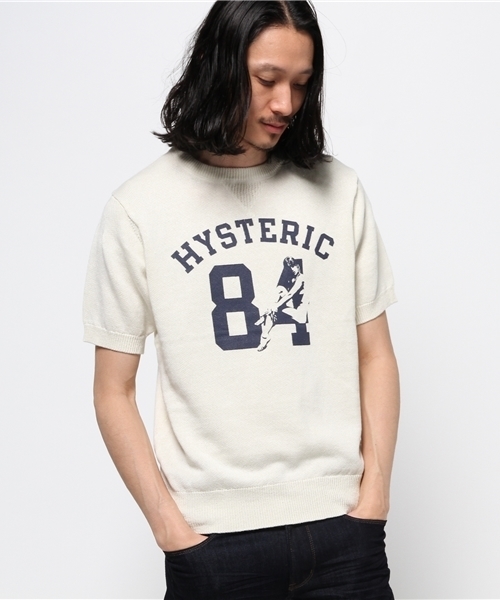 HYSTERIC GLAMOUR（ヒステリックグラマー）の「WOMAN ON 84 pt プルオ-バ-（ニット/セーター・メンズ・ホワイト/ネイビー/トップグレー・LARGE/MEDIUM/SMALL）」の13枚目の写真