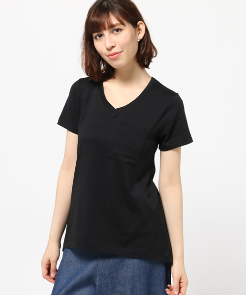 VENCEEXCHANGE（ヴァンスエクスチェンジ）の「ベーシックVネックTシャツ                 （Tシャツ/カットソー・レディース・オフホワイト/グレー/ダークグレー/ダークカーキ/ブラック・MEDIUM）」の15枚目の写真