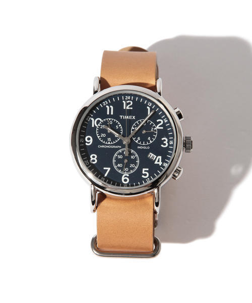 TIMEX（タイメックス）の「TIMEX / Weekender クロノグラフ Brown/Navy（アナログ腕時計・レディース・ブラウン・ONE SIZE）」の3枚目の写真