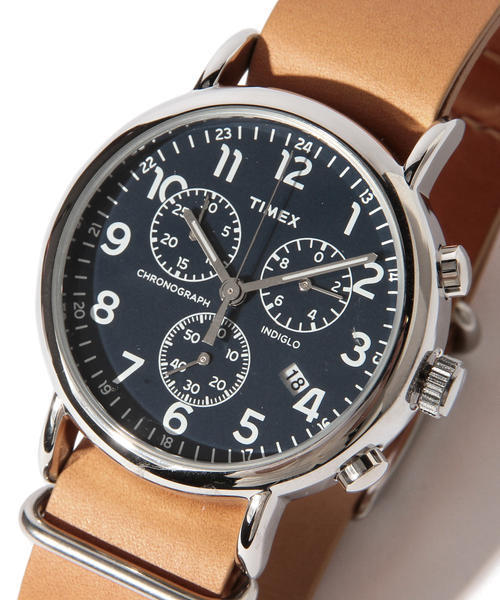 TIMEX（タイメックス）の「TIMEX / Weekender クロノグラフ Brown/Navy（アナログ腕時計・レディース・ブラウン・ONE SIZE）」の4枚目の写真
