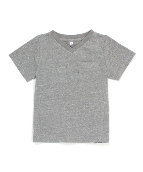 GLOBAL WORK(グローバルワーク)の「VネックポケT半袖/724386(Tシャツ/カットソー・キッズ・ホワイト/グリーン/ネイビー/ライトピンク/グレー・LARGE/SMALL/X-LARGE/MEDIUM)」の3枚目の写真