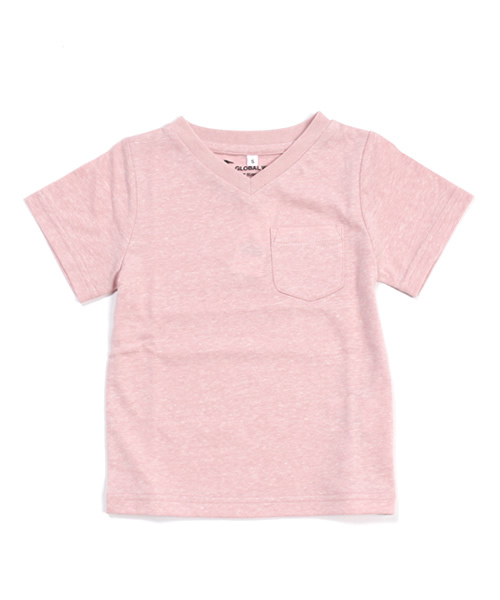 GLOBAL WORK(グローバルワーク)の「VネックポケT半袖/724386(Tシャツ/カットソー・キッズ・ホワイト/グリーン/ネイビー/ライトピンク/グレー・LARGE/SMALL/X-LARGE/MEDIUM)」の5枚目の写真