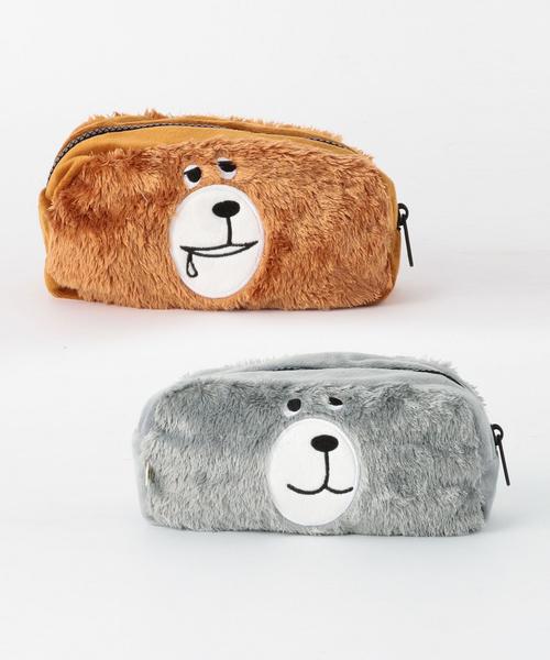 coen（コーエン）の「ベアリバーシブルポーチ（ポーチ・レディース・グレー/ブラウン/ブラック/ピンク・FREE）」の4枚目の写真