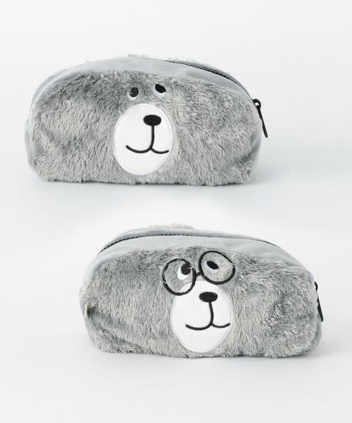 coen（コーエン）の「ベアリバーシブルポーチ（ポーチ・レディース・グレー/ブラウン/ブラック/ピンク・FREE）」の3枚目の写真