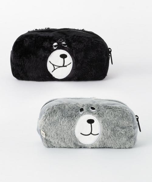 coen（コーエン）の「ベアリバーシブルポーチ（ポーチ・レディース・グレー/ブラウン/ブラック/ピンク・FREE）」の2枚目の写真