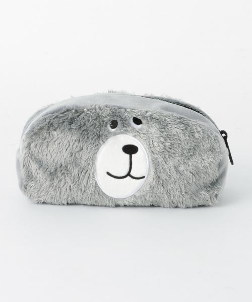 coen（コーエン）の「ベアリバーシブルポーチ（ポーチ・レディース・グレー/ブラウン/ブラック/ピンク・FREE）」の5枚目の写真