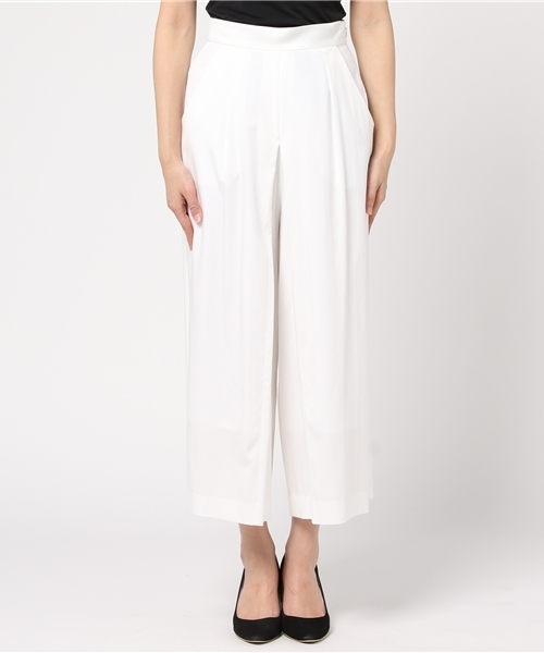 GUILD PRIME（ギルドプライム）の「【GUILD PRIME】WOMENS インサイドプリーツワイドパンツ（その他パンツ・レディース・ホワイト・34/36）」の2枚目の写真